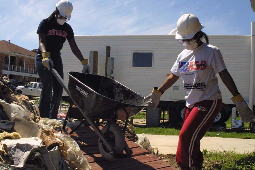Howard students in the hardest hit New Orleans neighborhoods after Katrina.