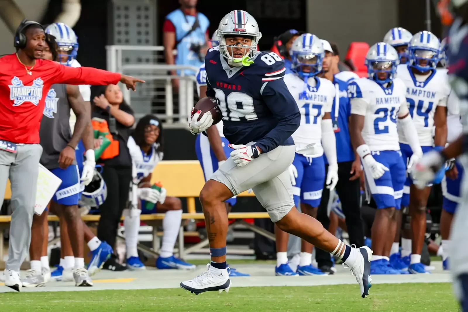 HU Football Team - Player on the field 