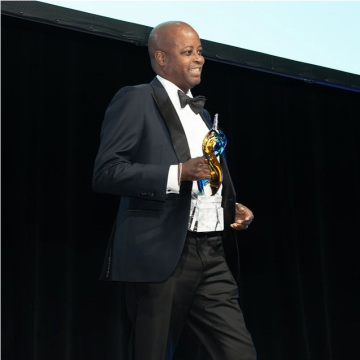 Photo of Howard President Wayne A. I. Frederick inducted into Washington Business Hall of Fame