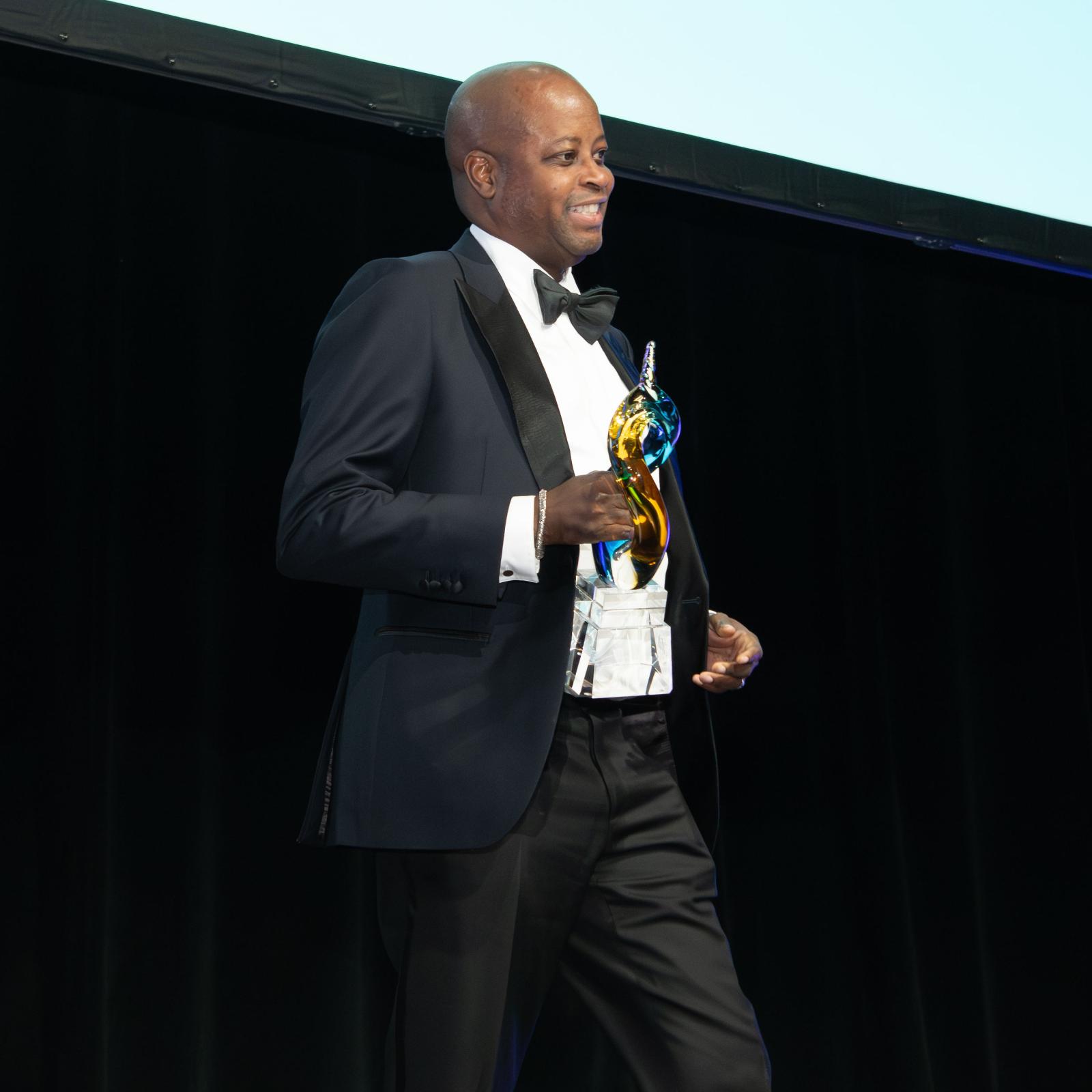 Photo of President Frederick's induction into Washington Business Hall of Fame.