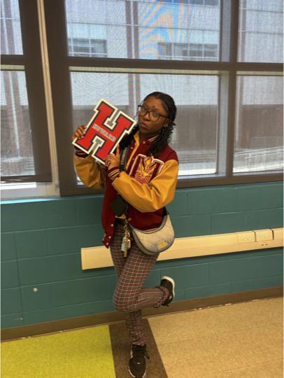 Layla Wade pictured in high school during decision day