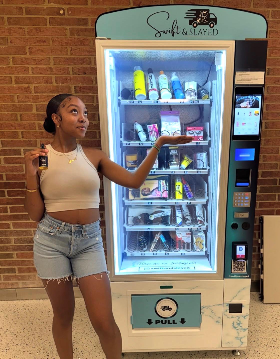 Mariah Washington Celestial Hair and Co Products in vending machine