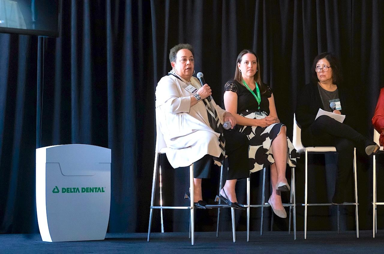 Howard dentistry dean Andrea Jackson at Delta Summit. 