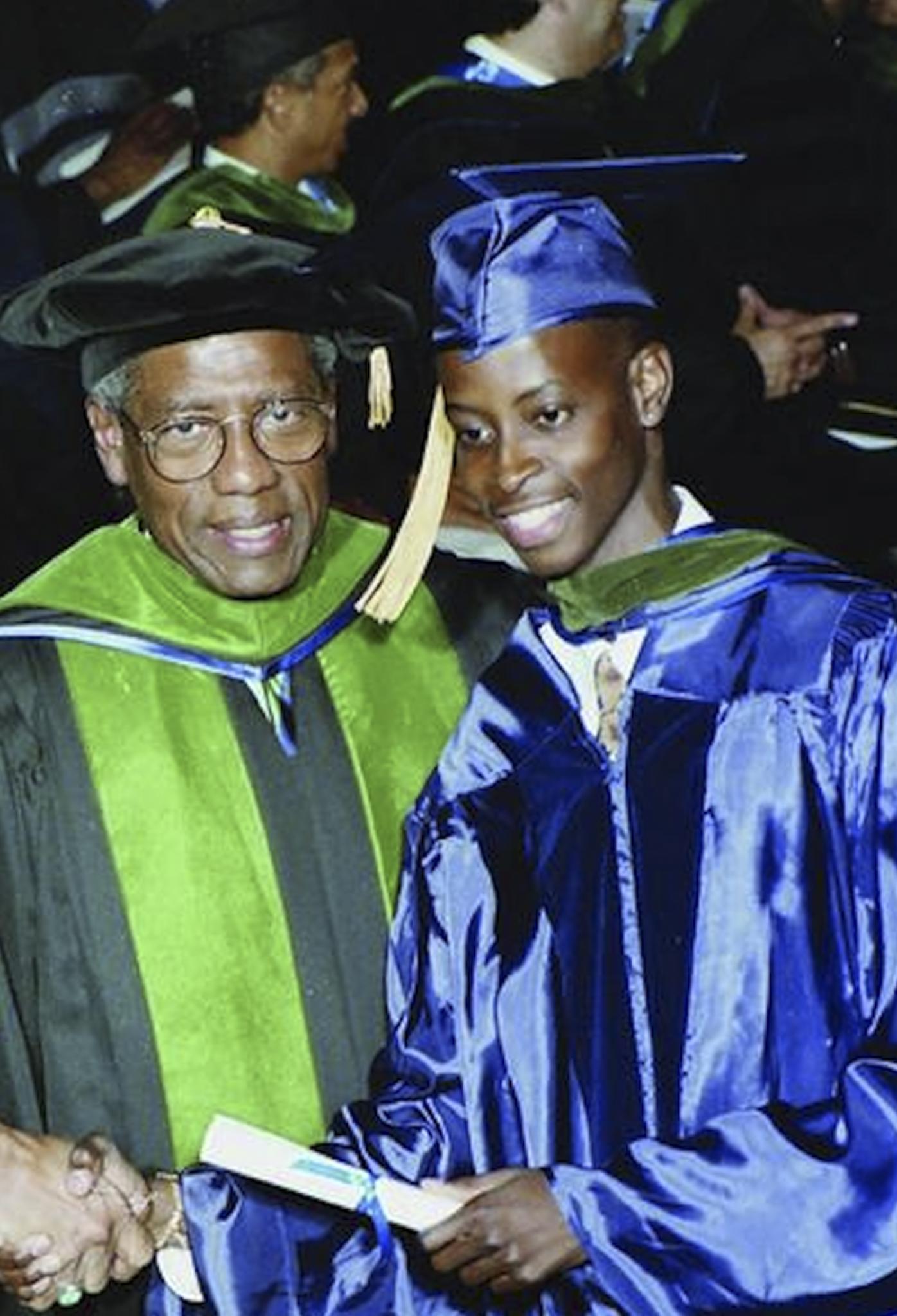 Dr. Frederick graduating from Howard