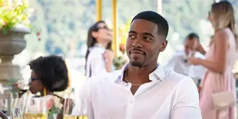 Derrick A. King wearing a white buttoned-down shirt in "Why Did I Get Married Again?" Photo courtesy of Netflix