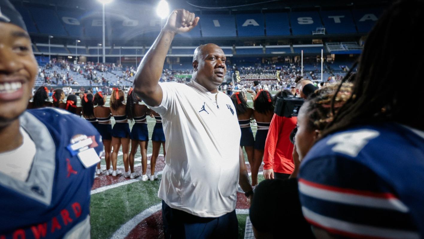 Football Coach Ted White pictured at a game