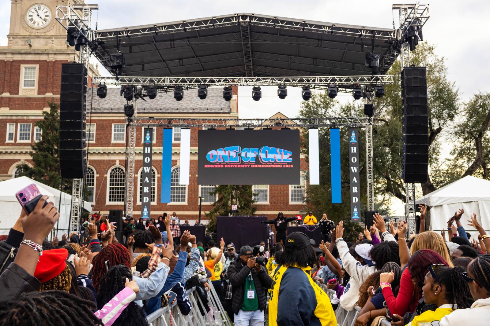 Students attending a concert on the Yard at Yardfest 2025